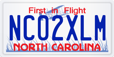 NC license plate NC02XLM