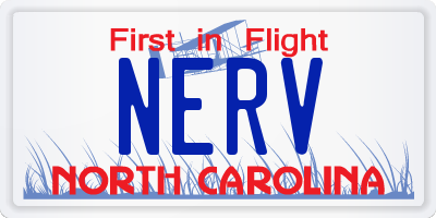 NC license plate NERV