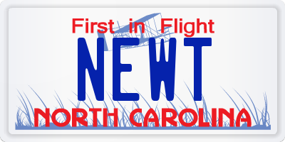 NC license plate NEWT