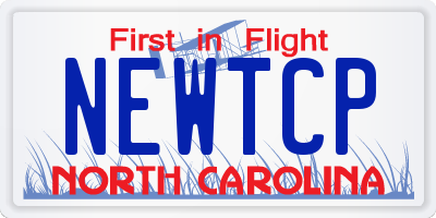 NC license plate NEWTCP