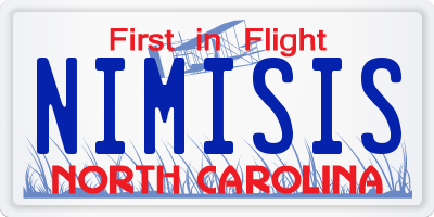 NC license plate NIMISIS