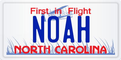 NC license plate NOAH