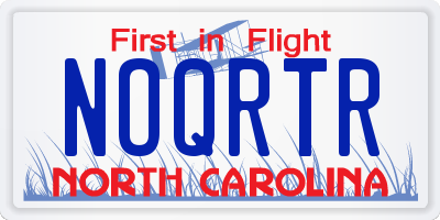 NC license plate NOQRTR