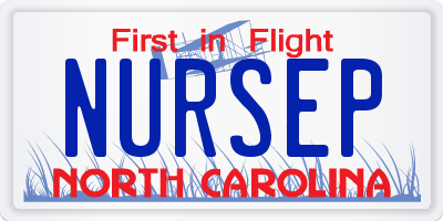 NC license plate NURSEP