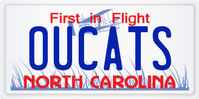 NC license plate OUCATS