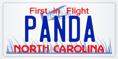 NC license plate PANDA