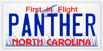 NC license plate PANTHER