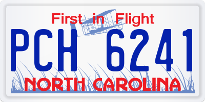 NC license plate PCH6241