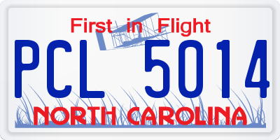 NC license plate PCL5014