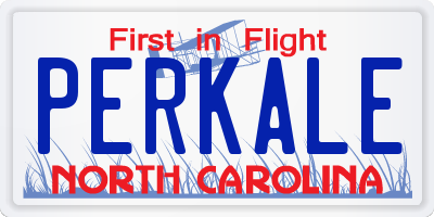 NC license plate PERKALE