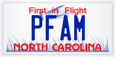 NC license plate PFAM