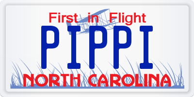 NC license plate PIPPI