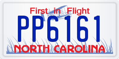 NC license plate PP6161