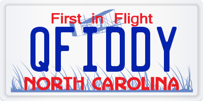 NC license plate QFIDDY