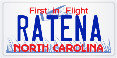 NC license plate RATENA