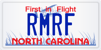 NC license plate RMRF