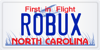 NC license plate ROBUX