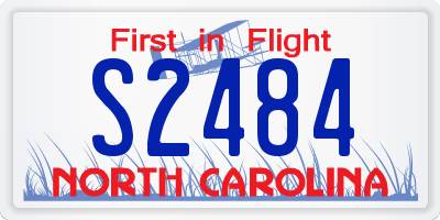 NC license plate S2484