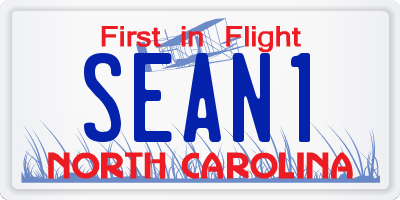 NC license plate SEAN1