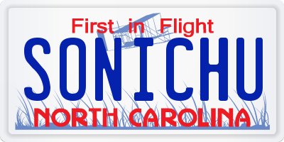 NC license plate SONICHU