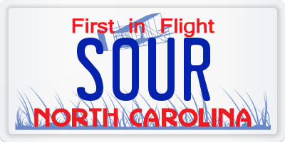 NC license plate SOUR