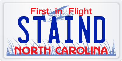 NC license plate STAIND