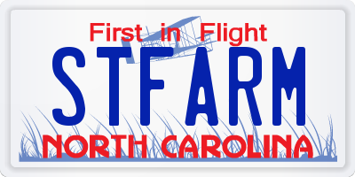 NC license plate STFARM