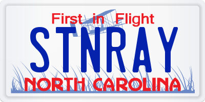 NC license plate STNRAY