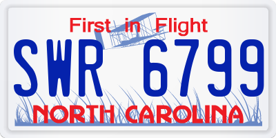 NC license plate SWR6799