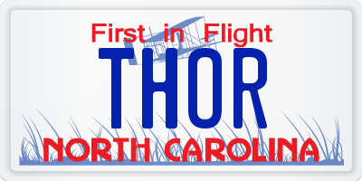 NC license plate THOR