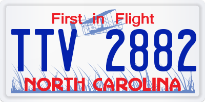 NC license plate TTV2882