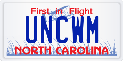 NC license plate UNCWM