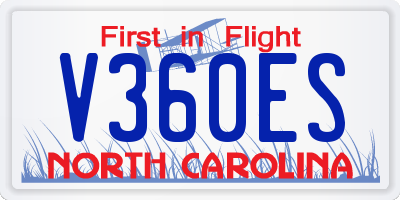 NC license plate V360ES
