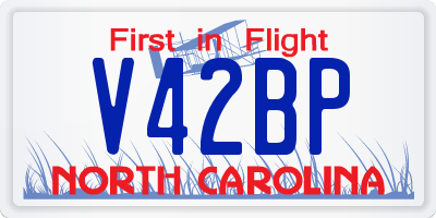 NC license plate V42BP