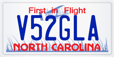 NC license plate V52GLA