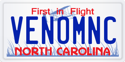 NC license plate VENOMNC