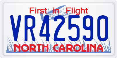 NC license plate VR42590