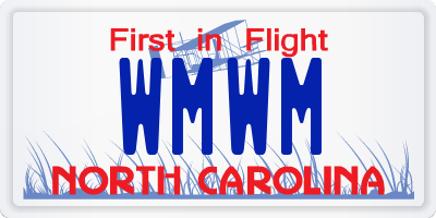 NC license plate WMWM