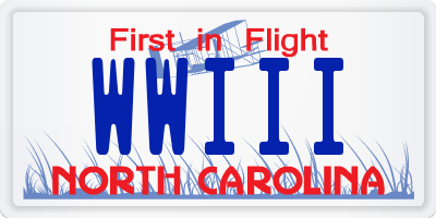 NC license plate WWIII