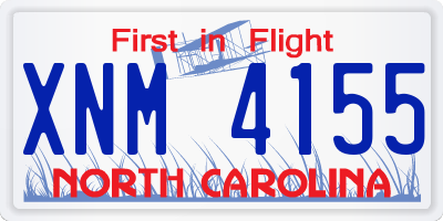 NC license plate XNM4155