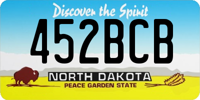 ND license plate 452BCB