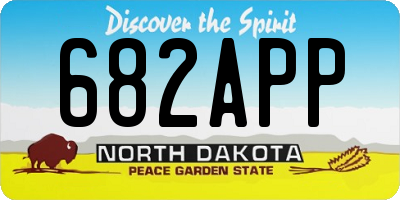 ND license plate 682APP