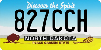 ND license plate 827CCH