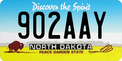 ND license plate 902AAY