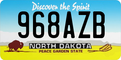 ND license plate 968AZB