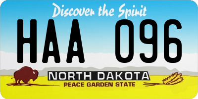 ND license plate HAA096