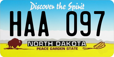 ND license plate HAA097