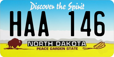 ND license plate HAA146