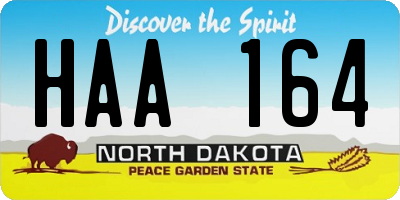 ND license plate HAA164