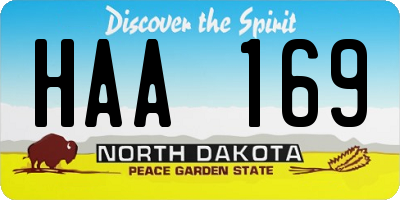 ND license plate HAA169